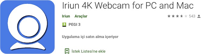 Iriun 4K Webcam