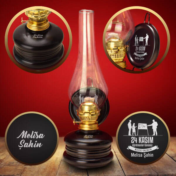 Başöğretmen Temalı İsme Özel Retro Gaz Lamba