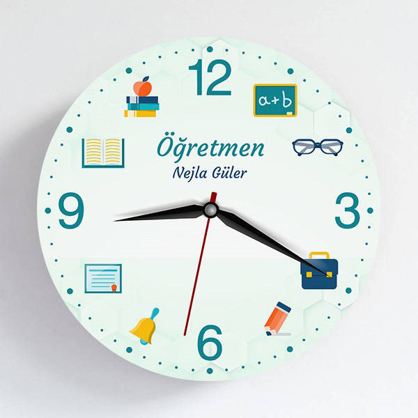 Öğretmen Temalı Hediye Duvar Saati