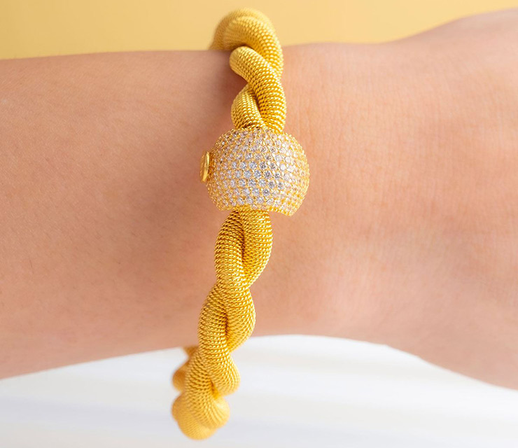 Sarı Altın Topuzlu Bilezik