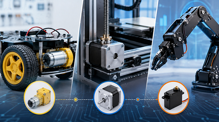 DC motor, step motor, servo motor